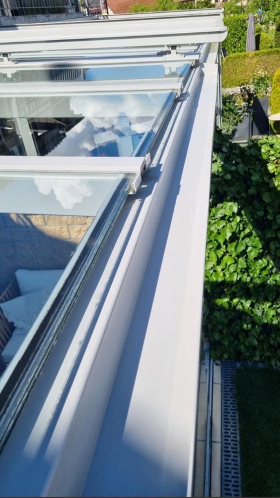 Glasdachreinigung nach der Reinigung
